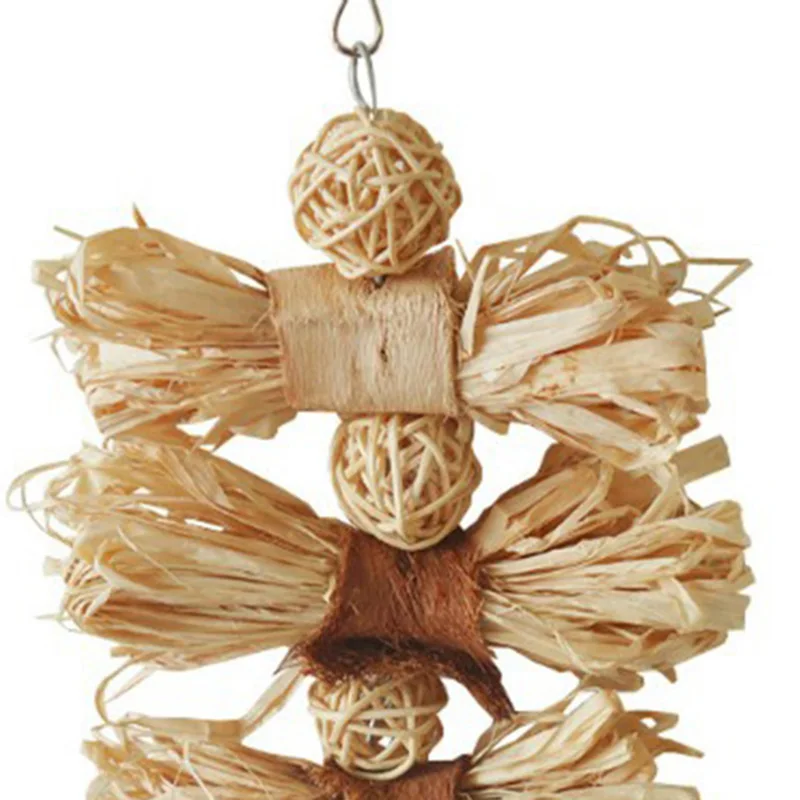 Натуральная игрушка жеватель для домашних животных птица попугай ара
