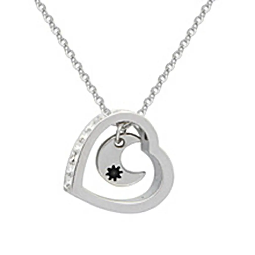 Серебряное Золото Цвет Сердце Луна буквы ожерелье лучшие друзья цепи