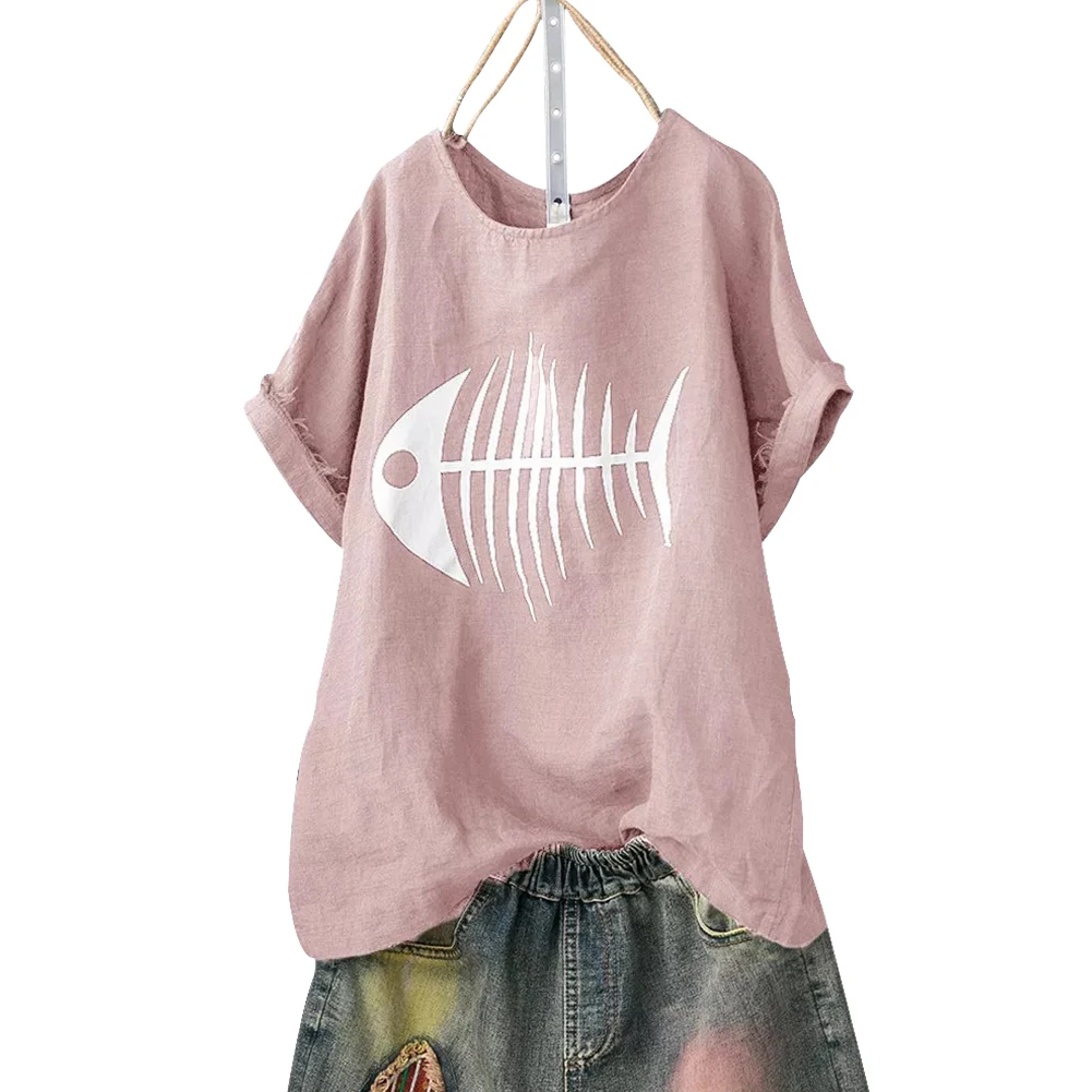 Женская футболка для путешествий топ размера плюс Повседневный пуловер с