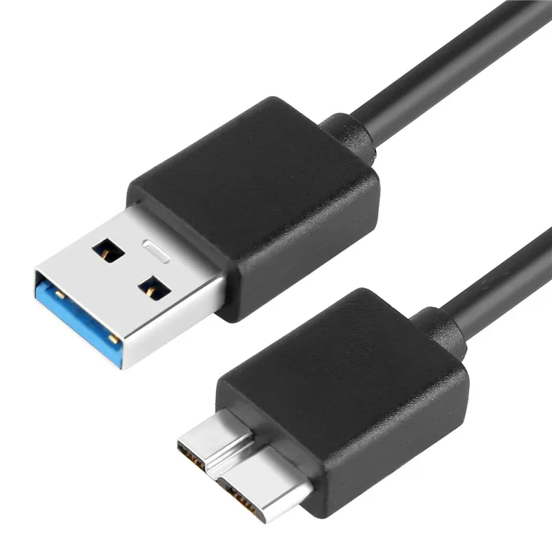 Черный USB 3,0 type A к Micro B кабель-удлинитель для внешнего жесткого диска HDD для samsung S5 Note3 USB HDD кабель для передачи данных - Цвет: Черный