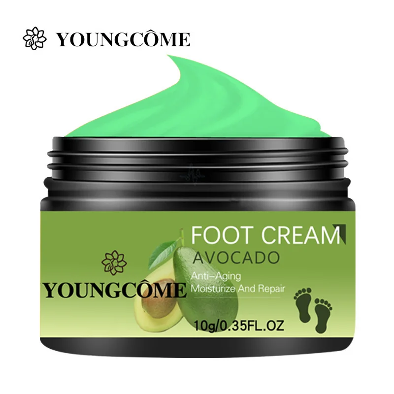 

YOUNGCOME 10g Avocado Foot Care Cream Prevent Dryness Repair Skin Deep Exfoliation Softing Moisturizing Whitening Skin