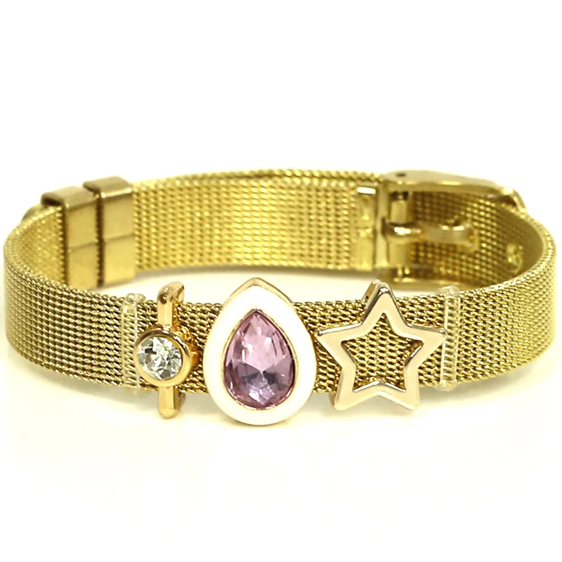 Модный сетчатый Браслет из нержавеющей стали для часов браслеты женщин