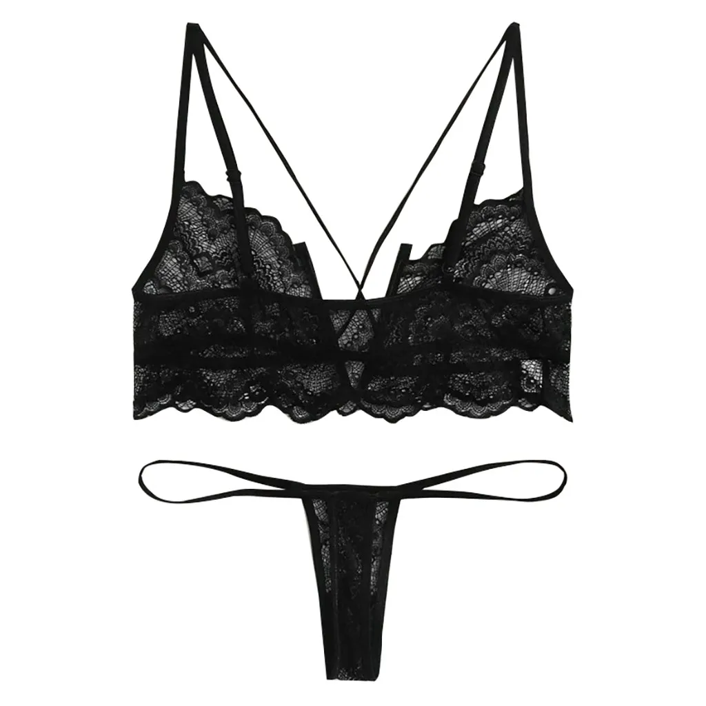 

Platform hot sale lace hot underwear sexy hollow lace underwear underwear wireless ladies underwear set 40*
