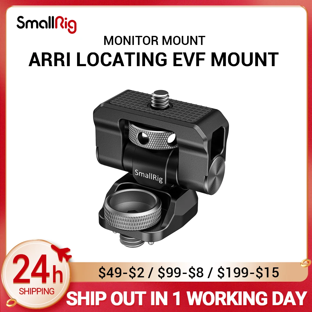 

SmallRig Swivel 170 Degree & Tilt 360 Degree Monitor Mount with Arri Locating Pins Microphone Bracket Camera EVF Mount BSE2348