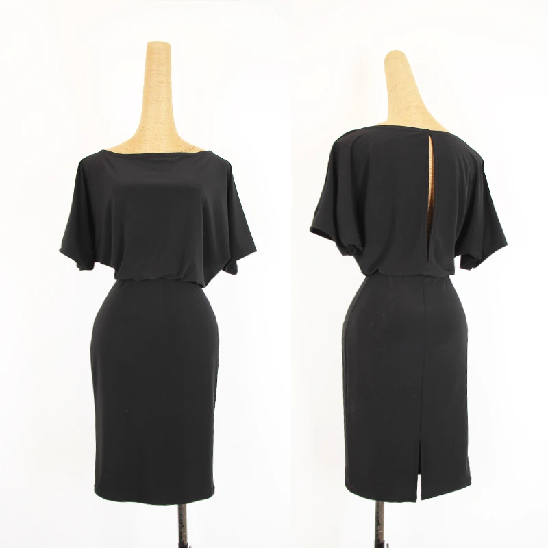 Женское платье для латинских танцев черный костюм румбы/Танго женские