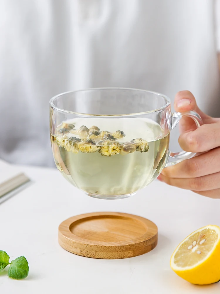 Креативная кофейная стеклянная многоразовая чайная чашка набор прозрачная