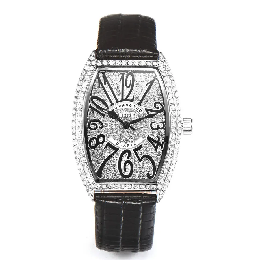

2020 Brand Luxury Female Watch Diamond Minimalist Women's Slim Quartz Clock Leather Wristwatch Fashion Trend Black Watches