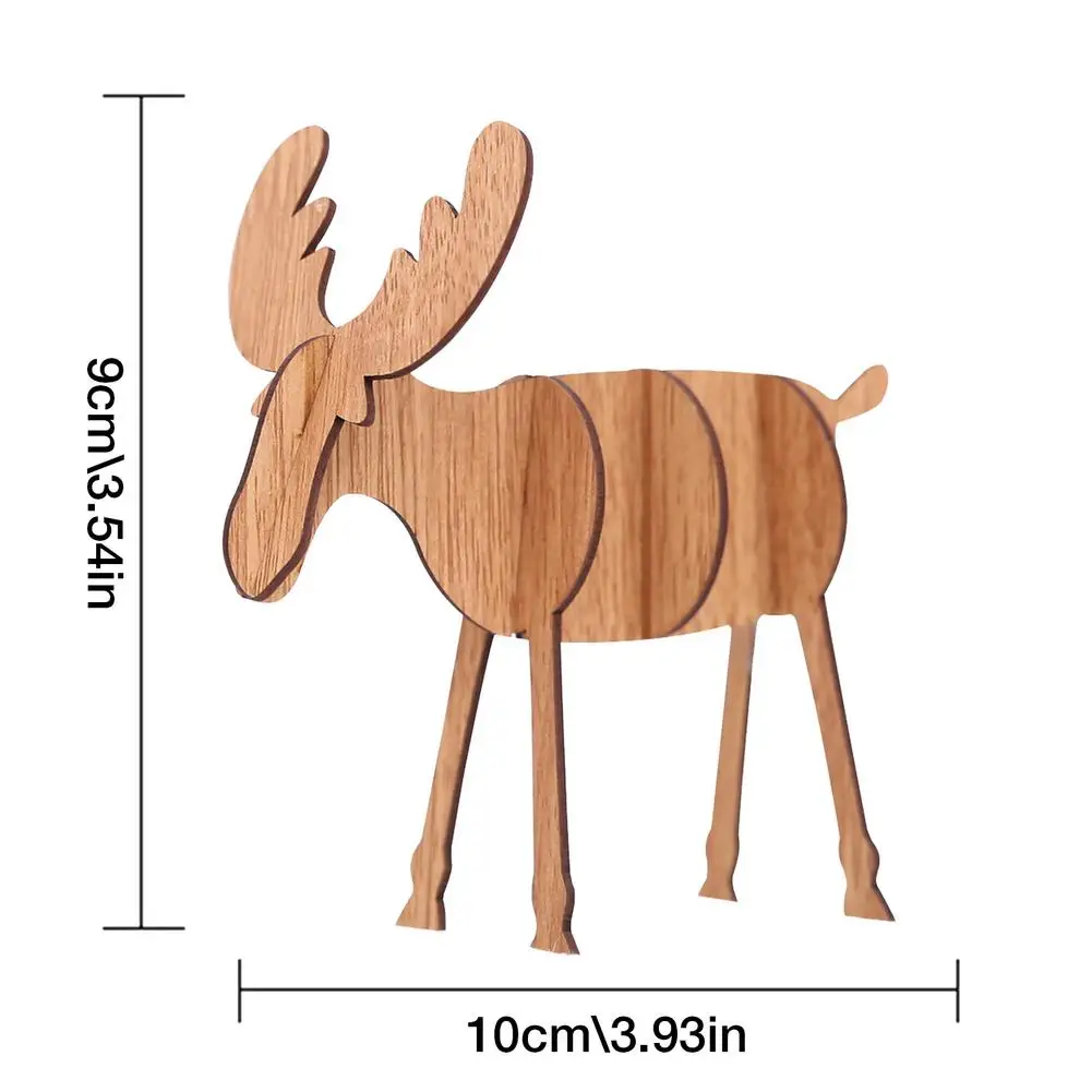 Деревянное Рождественское украшение с лосями сделай сам подарок деревянное
