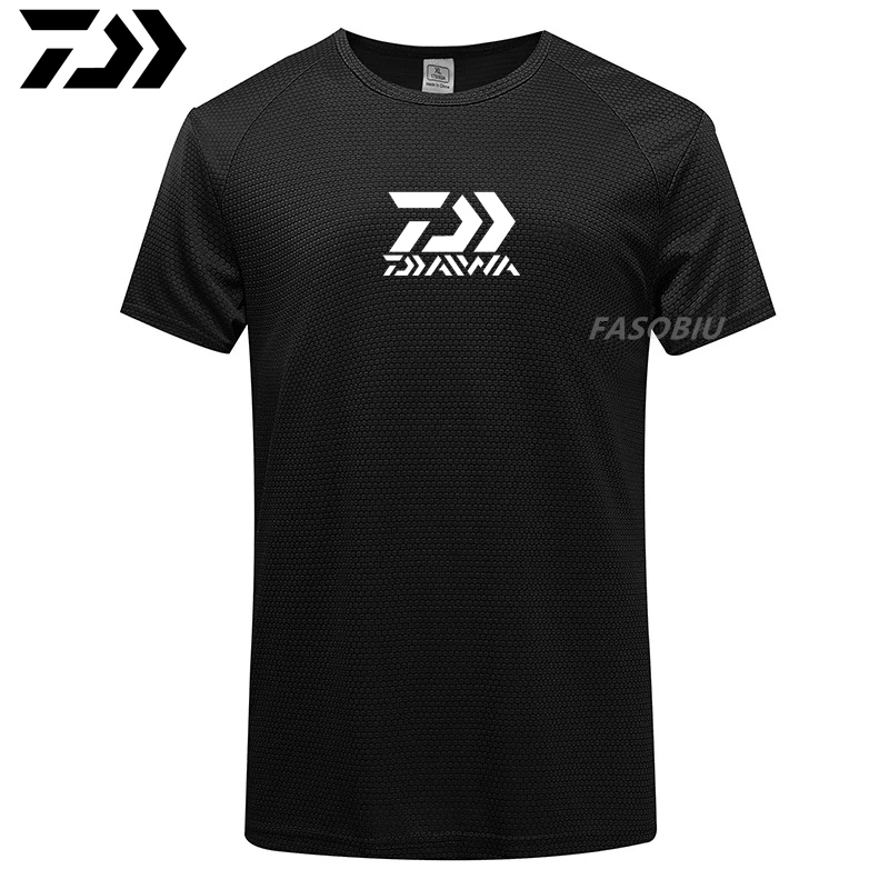 

Daiwa Mens Fishing T Shirt Solid Color Outdoor Fishing Tshirt Short Sleeve Fishing Clothes Sport Wear Quick Dry Fishing Clothing
