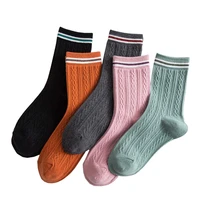 2020 new products womens winter breathable high quality pure cotton fashion deodorant casual socks 5 pair