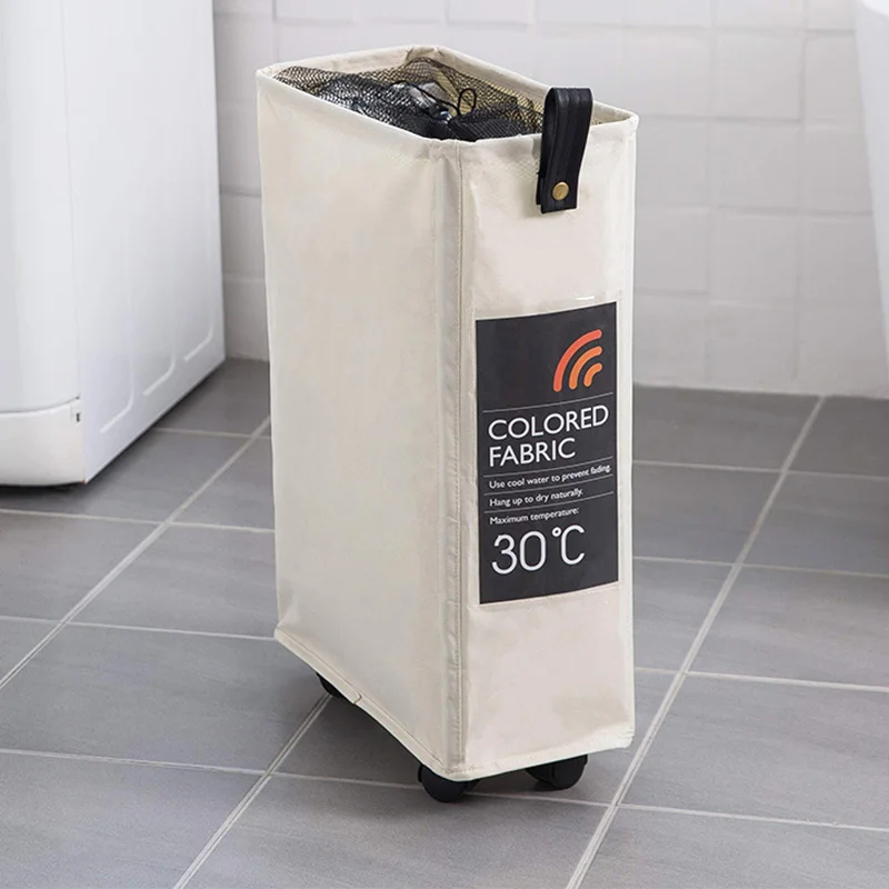 

Laundry Hamper Basket on Wheels with Handles for Dirty Clothes Laundry Storage Bag Net Bag Collapsible Washing Bin for Bedroom