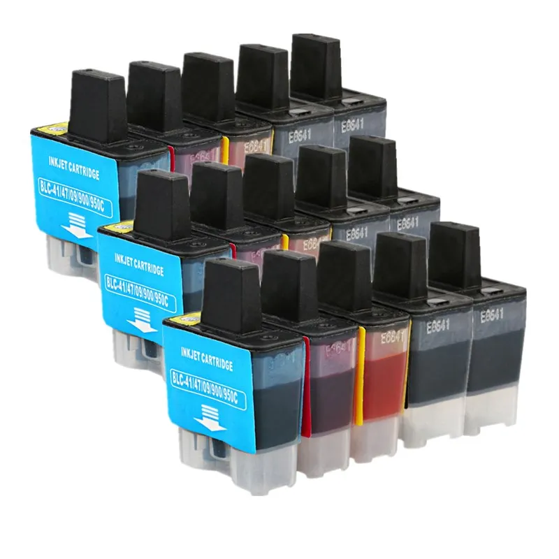 3SET 3BK 15PCS LC-09 LC-41 LC-47 LC-900 LC-950 чернильные картриджи MFC-3240C MFC-3340CN MFC-5440CN MFC-5840CN струйный принтер - Цвет: 3SET 3BK 15PCS