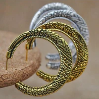 high quality pretty round shape multicolor big fashion metal earrings jewelry 1 pair wj592