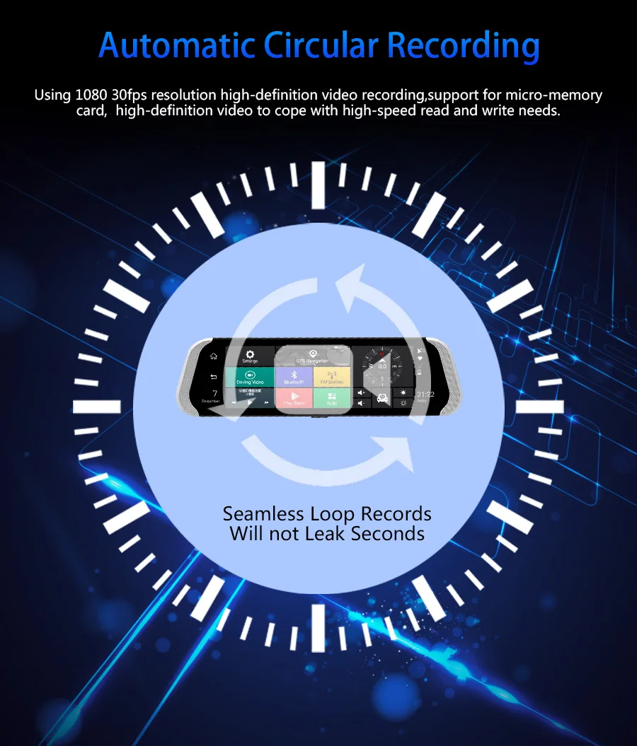 Fansicouk 10 ''Android 4G зеркало заднего вида Автомобильный видеорегистратор FHD 1080P ADAS gps двойной видеорегистратор dvr авто камера регистратор видео рекордер 786