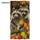 Пляжное полотенце из микрофибры с принтом енота, полотенце для спортивного зала, бассейна, Женский Большой Коврик для йоги 75x150, модное летнее одеяло для серфинга