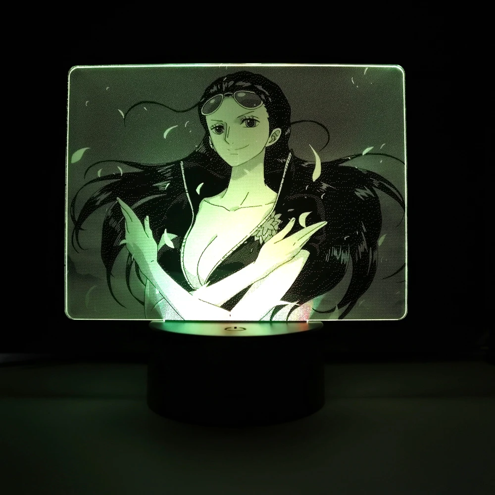

Anime Pirate Figure Two Tone Lamp Robin Colorful Two Tone LED Acrylic Table Light for Bedroom Decor Birthday Gift Manga Robin
