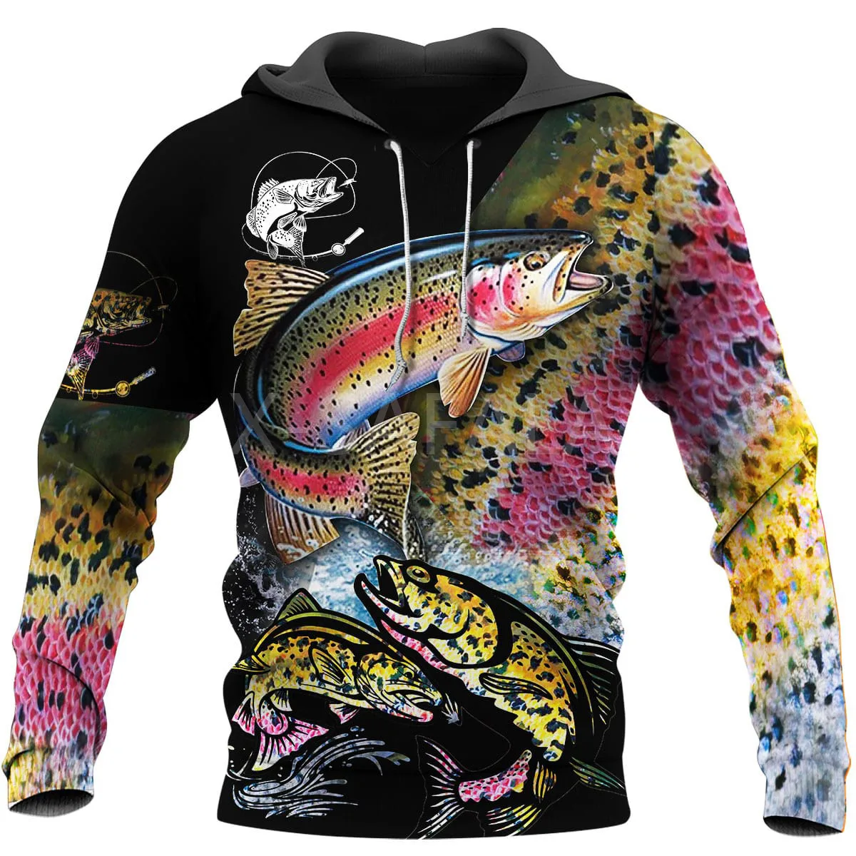 

Rainbow Trout Fishing 3D All Print Plus Hoodie Man Women Harajuku Outwear Zipper Pullover Sweatshirt Casual Unisex Jacket