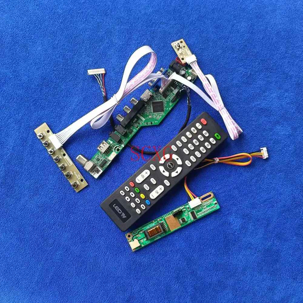 

Аналоговый для TX36D70VC1CAF/TX36D79VC1CAB/TX36D81VC1CAB LVDS 20-контактный разъем VGA USB HDMI-Совместимость DIY Kit1024 * 768 1 с холодным катодом (CCFL) ЖК-дисплей драйвер плат...