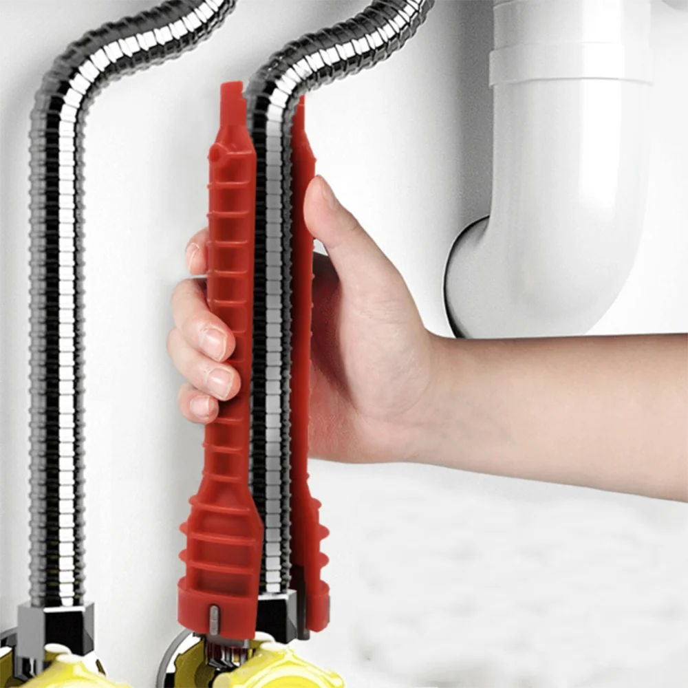 

8 в 1 желоб ключ, дюймовый стандарт анти-скольжения Кухня раковина ключ для ремонта Ванная комната кран сборки Водостоки установочный ключ и...