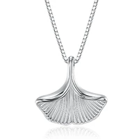 zemior s925 sterling silver for women necklace ginkgo leaf good looking pendant handmade collarbone chains fine jewelry 2021