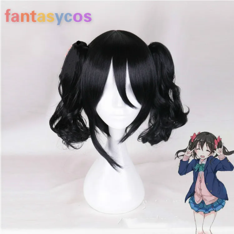 Аниме LoveLive! Парик для косплея Love Live костюм Нико Ядзава черные парики взрослых