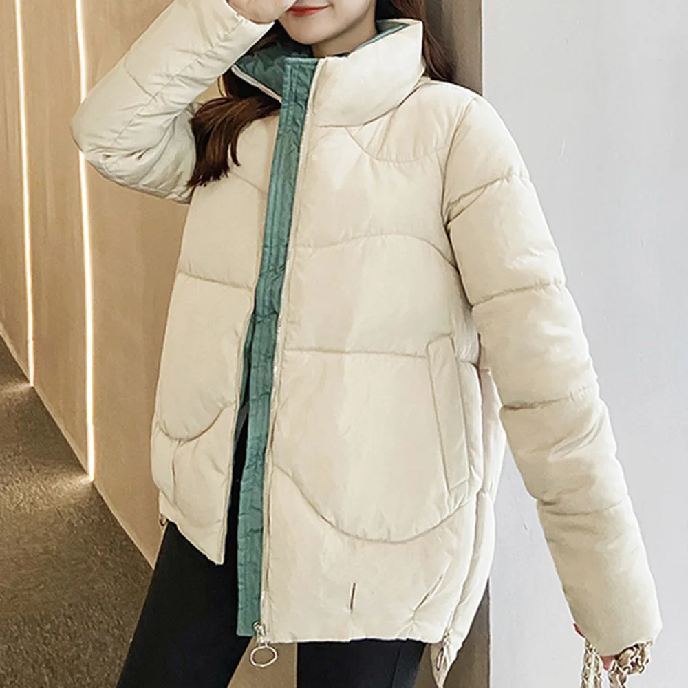Короткая стеганая куртка для зимы 2020 пуховая Корейская японская свободная