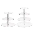 Прозрачная Круглая акриловая подставка для торта, 34 яруса вечерние витрина для кексов