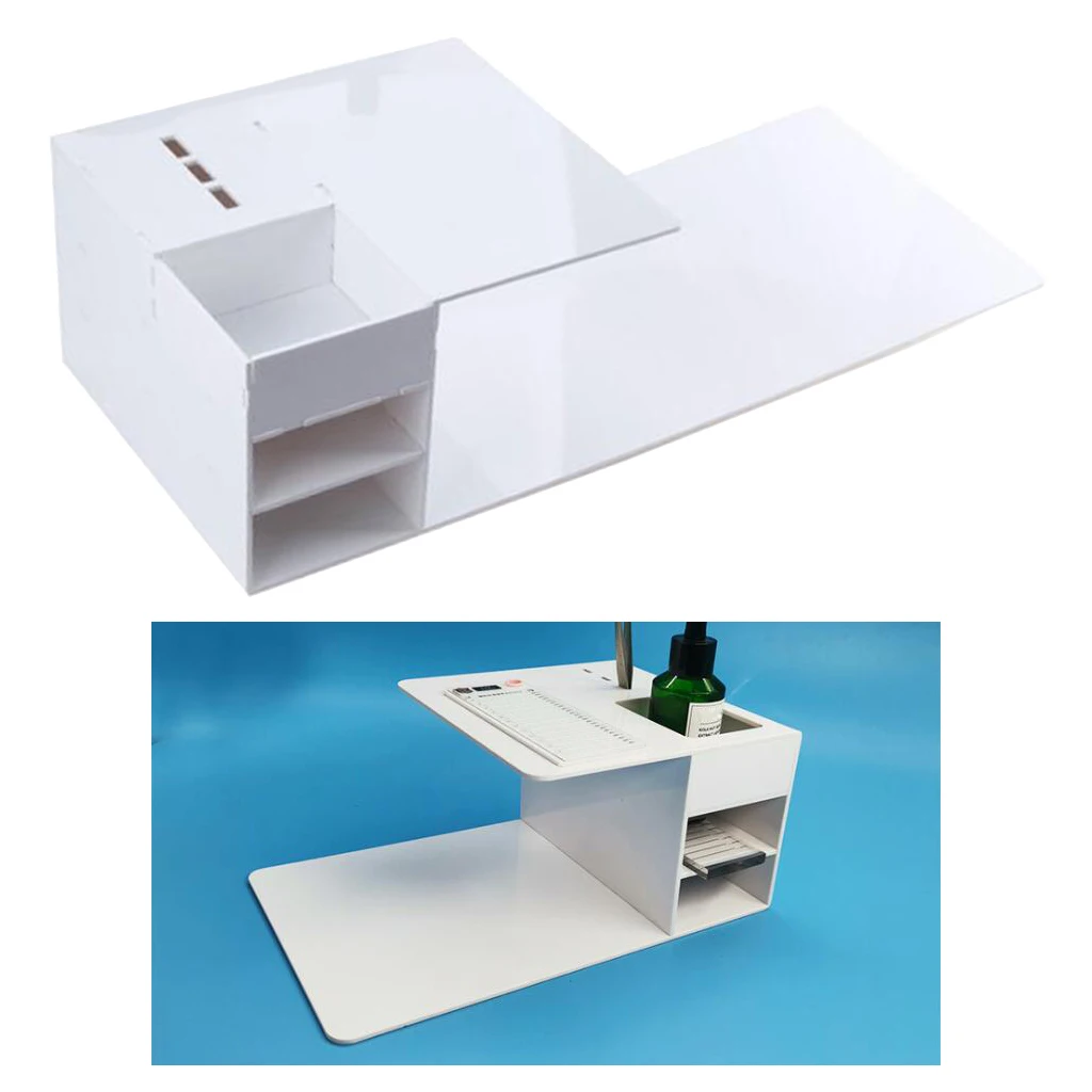 Акриловая полка для наращивания ресниц стойка и подушек пинцета Белых Ресниц -