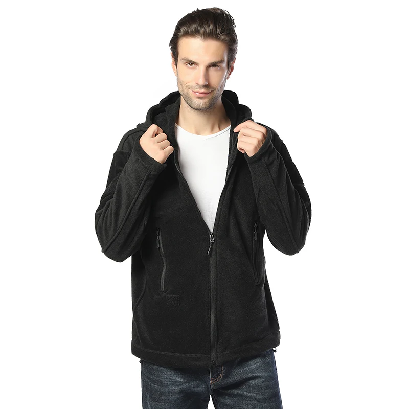 

Shark Skin Soft Shell Outdoor Jacket Men Wool Liner Fleece Jacket Men Winter Cold Padded Hooded Outdoor Sports Jacket Coats