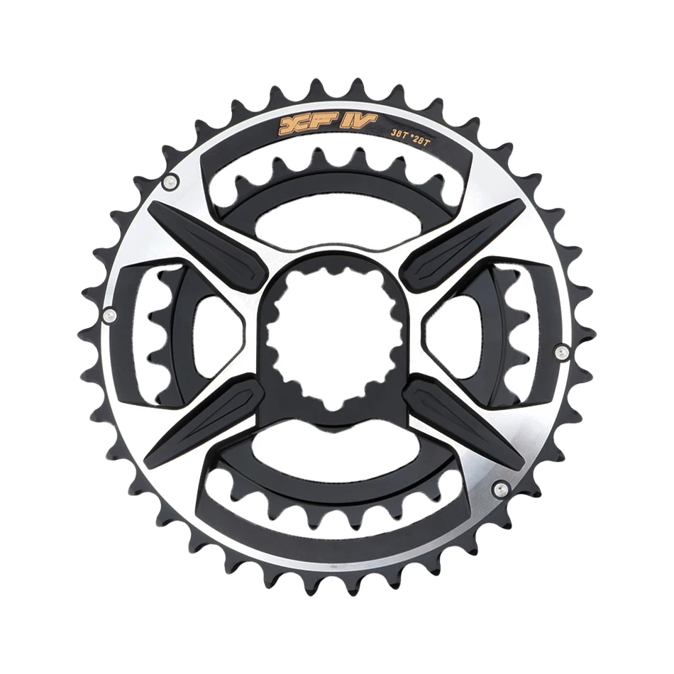 

GXP mountain bike crankset bicycle sprocket 38T-28T double disc aluminum alloy CNC machining 20/21 speed