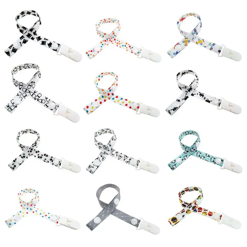 

6 Pcs Baby Pacifier Clips Soother Dummy Nipple Holder Chain for Infant Boys Girl Q81A