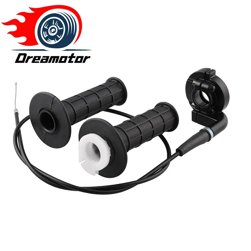

22mm 7/8" Motorcycle Grip With Throttle Clamp With Twist Cable Handle Bar Handlebar Hand Grips Accessories Motorbike Hand Grips