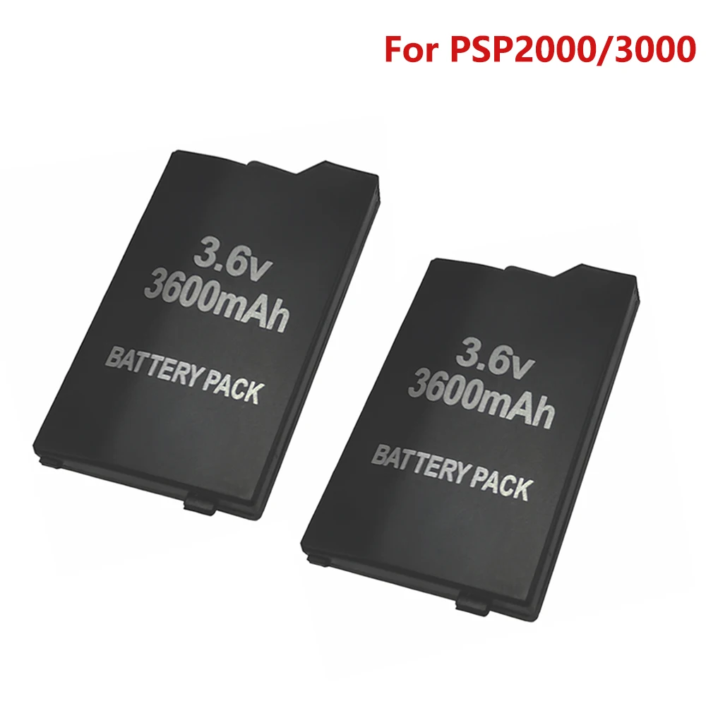 2Pcs Battery for Sony PSP2000 PSP3000 PSP 2000 PSP 3000 Gamepad PlayStation Portable Controller 3600mAh New Replacment Batteries