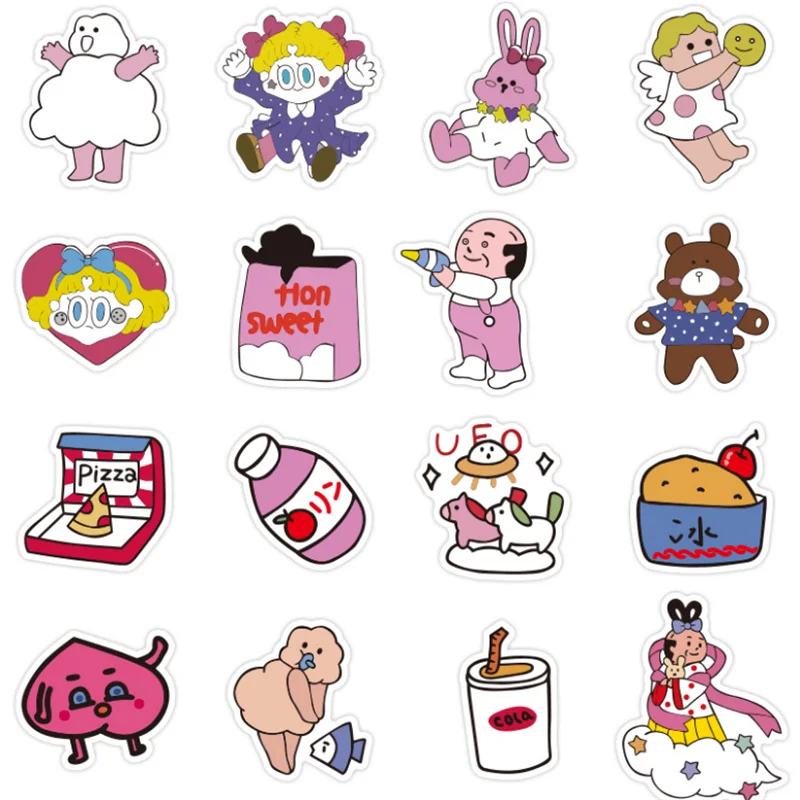 

10/30/50PCS Cute Cartoon Graffiti Skateboard Laptop Refrigerator Mobile Phone Case Skateboard Sticker Decoration Wholesale