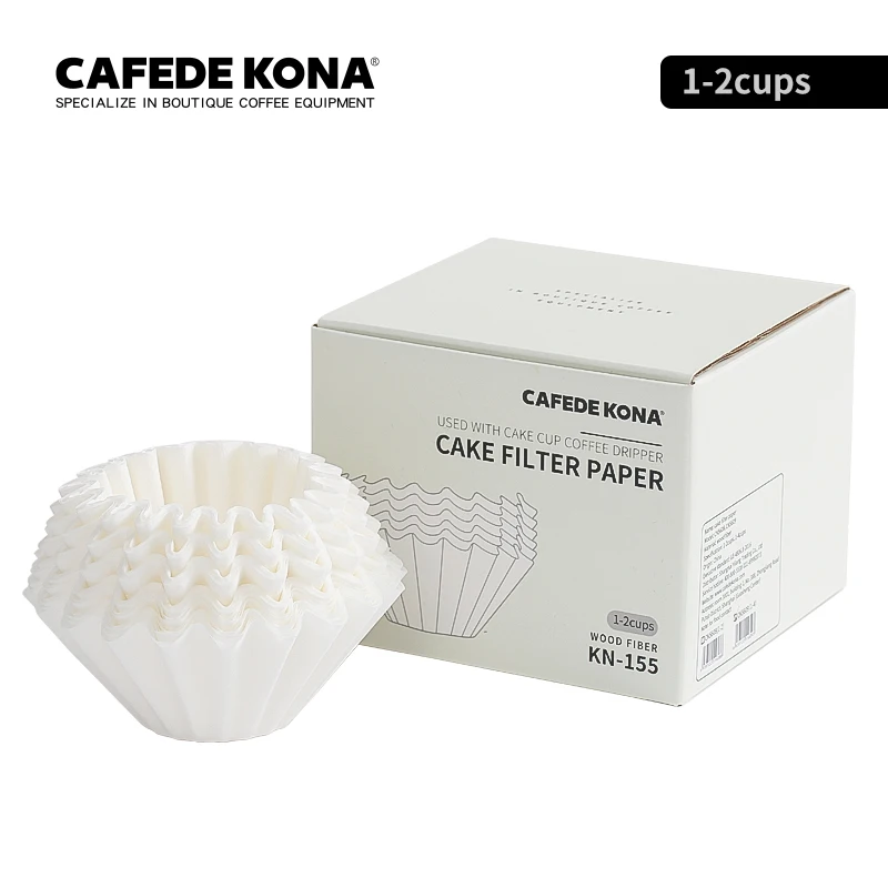 Волнистый фильтр из белой бумаги 50 листов одноразовая фотобумага для кофе 1 4