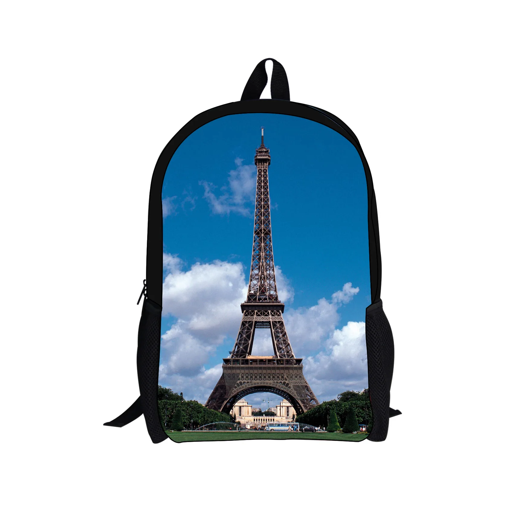 Рюкзак с рисунком Эйфелевой башни для подростков школьные ранцы унисекс