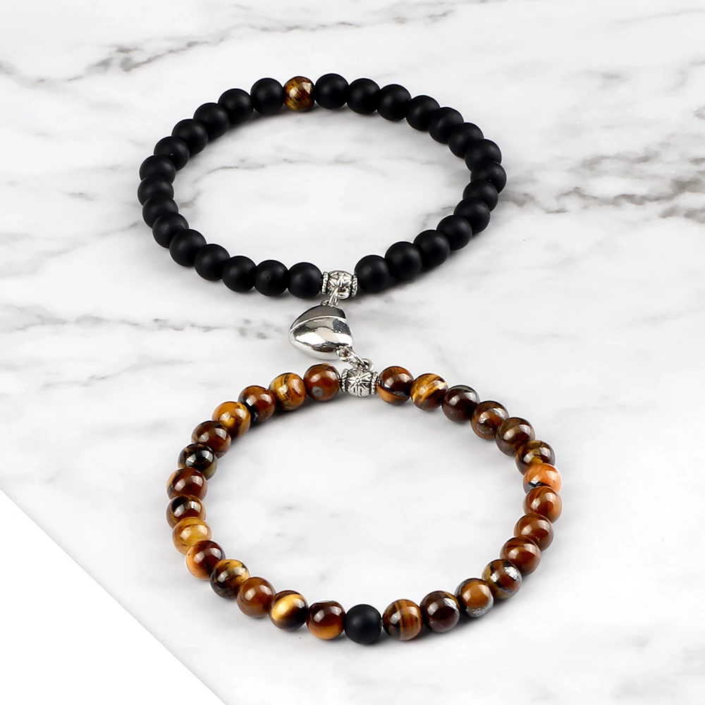 Модные 2 шт./компл. магнитные браслеты для пар раньше любителей браслет на День