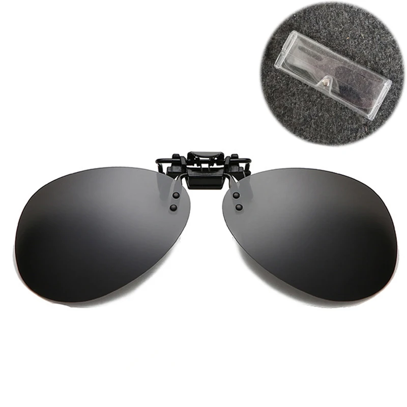 C1 black HBK, поляризационные, подходят для пилотов, солнцезащитные очки с коробкой, на застежке, для вождения, солнцезащитные очки, флип-ап, очки, защита для глаз, HD Vision, UV400 - Цвет линз: C1 black