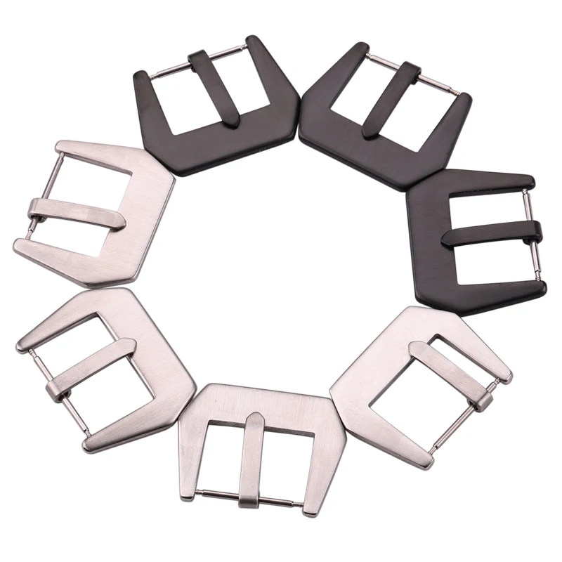 Пряжка мужская из нержавеющей стали однотонный металлический матовый ремешок