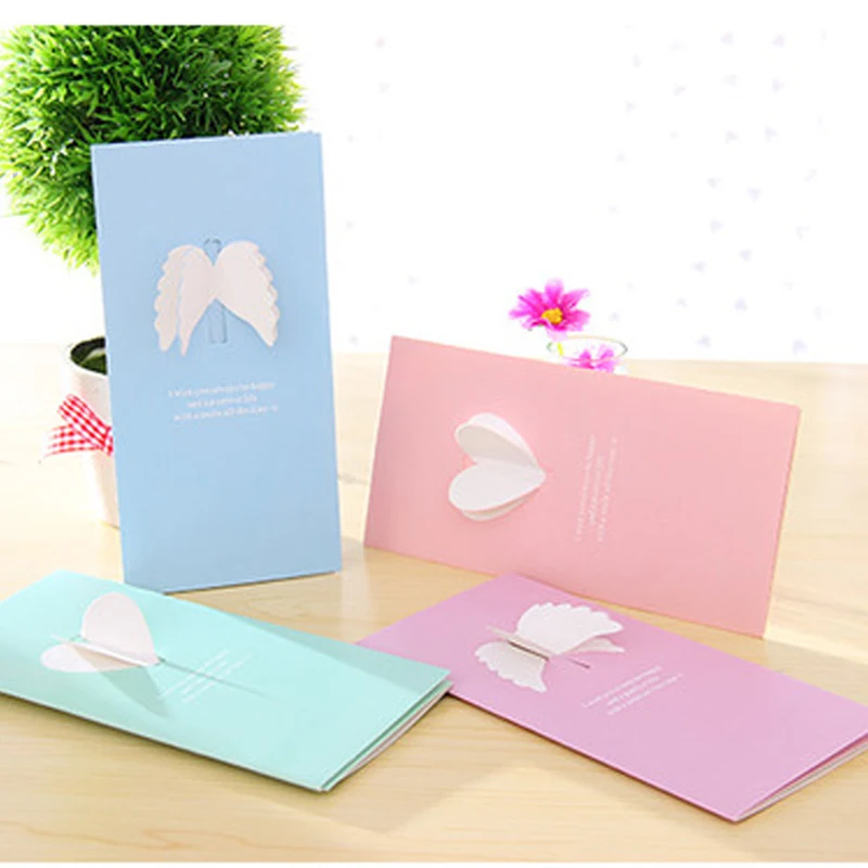 2 шт. креативная открытка с надписью love heart thank you card Wedding thanks birthday бумажная упаковка
