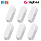 Умный датчик вибрации Zigbee, система домашней безопасности с дистанционным управлением через приложение Tuya Smart Life