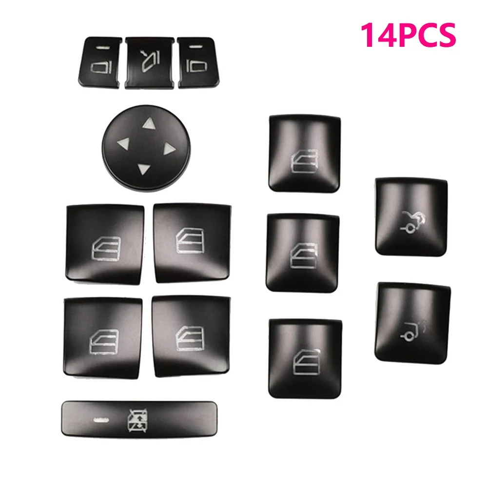 Черная матовая Наклейка на окно автомобиля из АБС-пластика для Mercedes Benz W204 W212