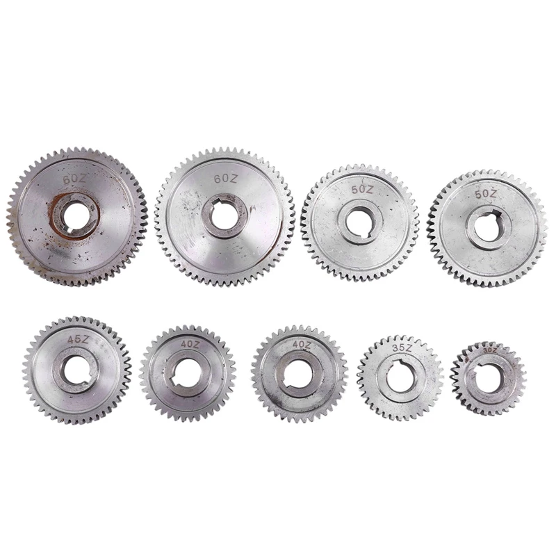 

9Pcs/Set CJ0618 Household Small Lathe, Micro Lathe Gear, Metal Exchange Gear