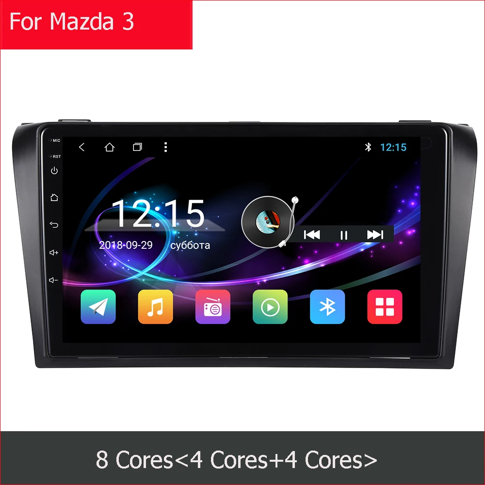 Восьмиядерный/Автомобильный мультимедийный плеер DVD Gps для Mazda 3 2006 2013 радио Видео