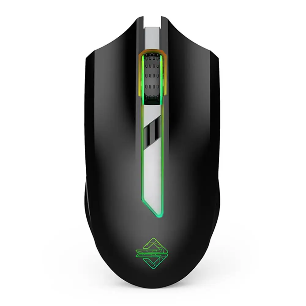 Новинка Ajazz AJ302 Pro 2,4G Беспроводная Двухрежимная RGB подсветка 5000 dpi игровая мышь для ноутбука компьютера ПК геймера мышь - Цвет: black