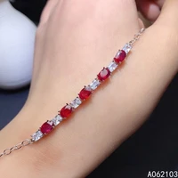 kjjeaxcmy fine jewelry 925 sterling silver inlaid natural ruby womens exquisite new popular gem hand bracelet support detection
