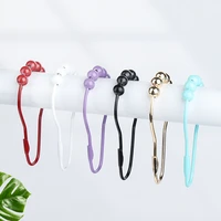 12pcs shower curtain hooks colorful polished stainless steel roller ball curtain decorative rings for bathroom home window