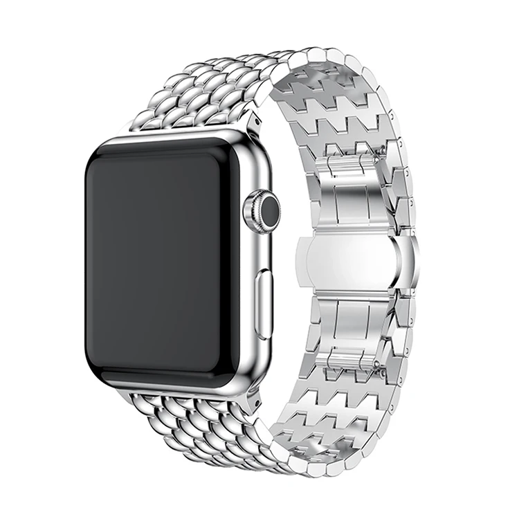 Металлический ремешок для часов в деловом стиле Apple watch Band 40 мм/44 мм/38 мм/42 мм iWatch