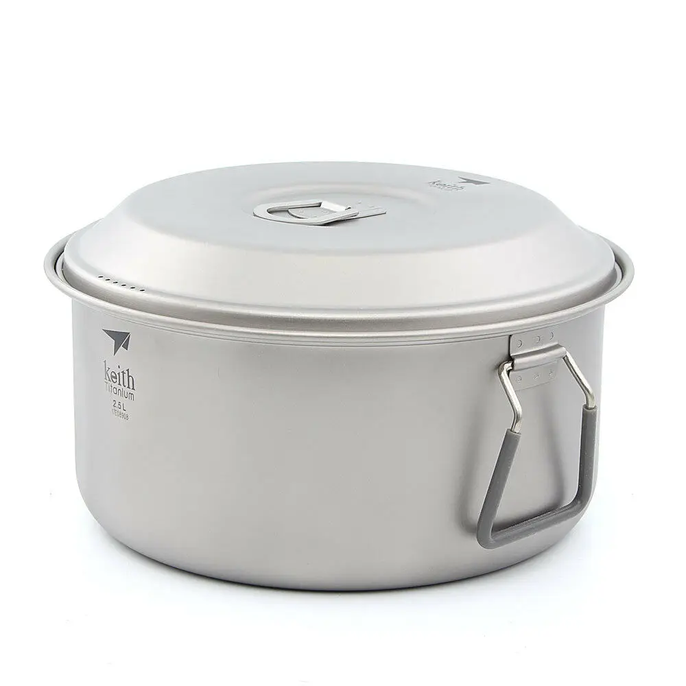 Keith Ti6018 титановая суповая кастрюля Ультралегкая посуда для кемпинга 2500