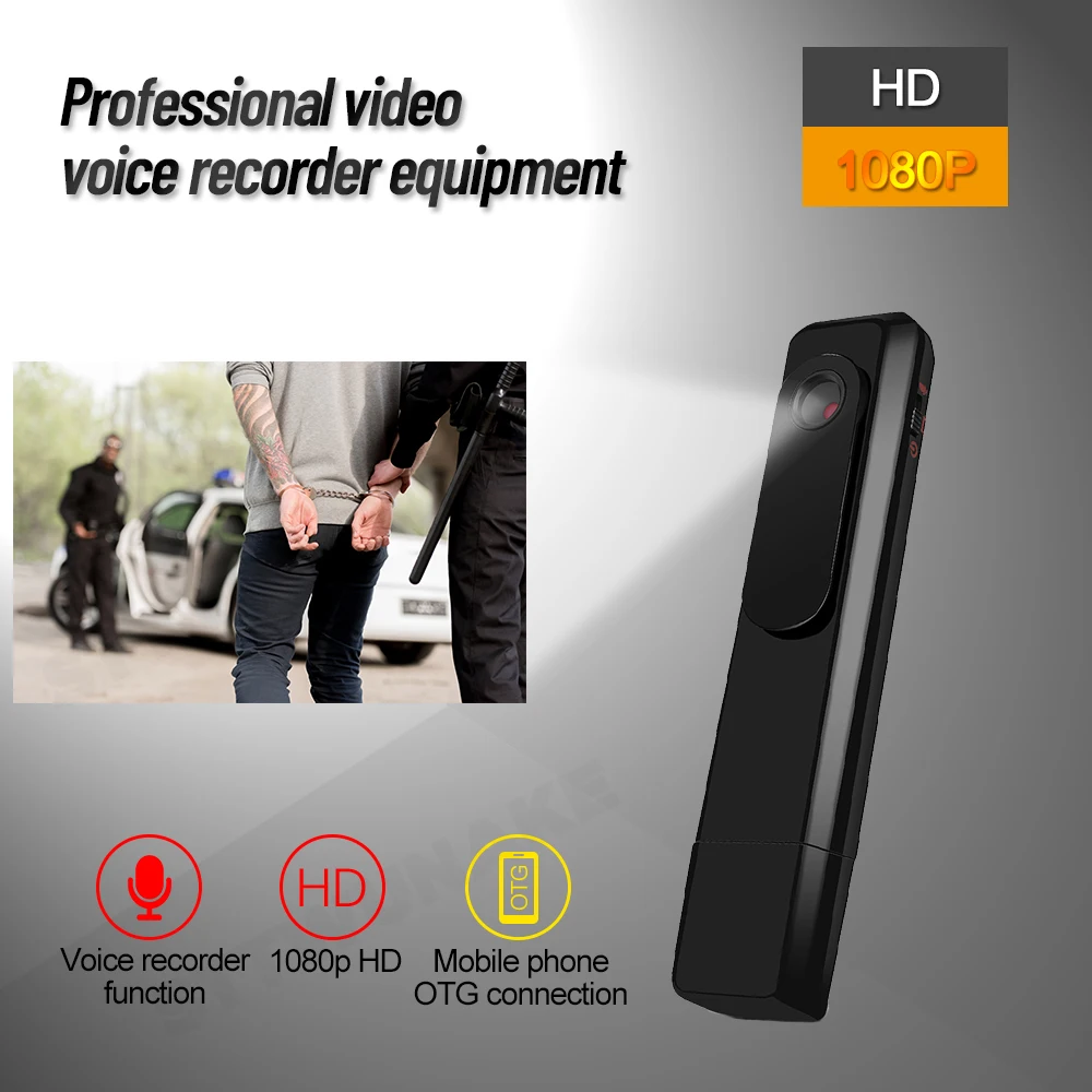 

STTWUNAKE mini camera body wearable 1080P HD DV Professional Digital Voice Video recorder small micro sound secret